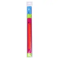 Набор пластиковых линеек Calligrata, 4 штуки (15, 20, 25 и 30 см), непрозрачные, МИКС