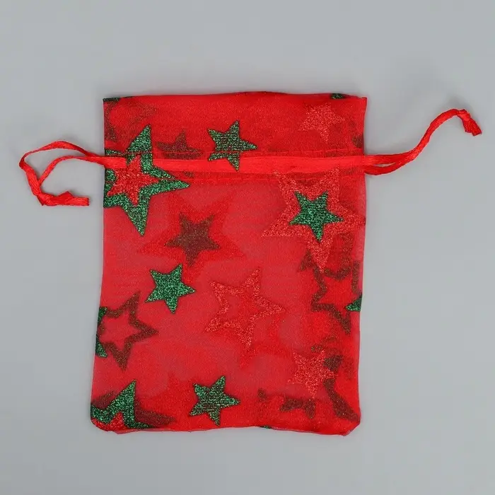 Мешочек подарочный органза «Звездочки», 10 х 12 см +/- 1.5 см Мешочек подарочный органза «Звездочки», 10 х 12 см +/- 1.5 см