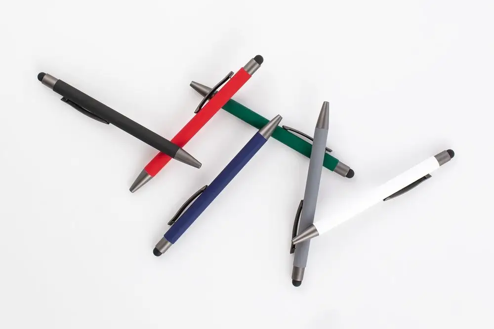 Ручка шариковая Atento Soft Touch Stylus со стилусом, черная