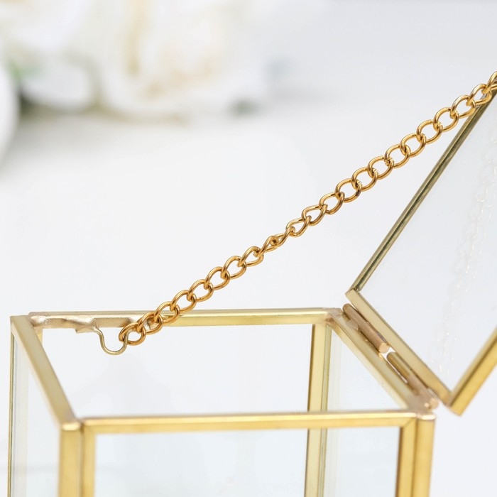 Шкатулка для колец Шкатулка для колец "Куб", 6х6х6 см, стекло