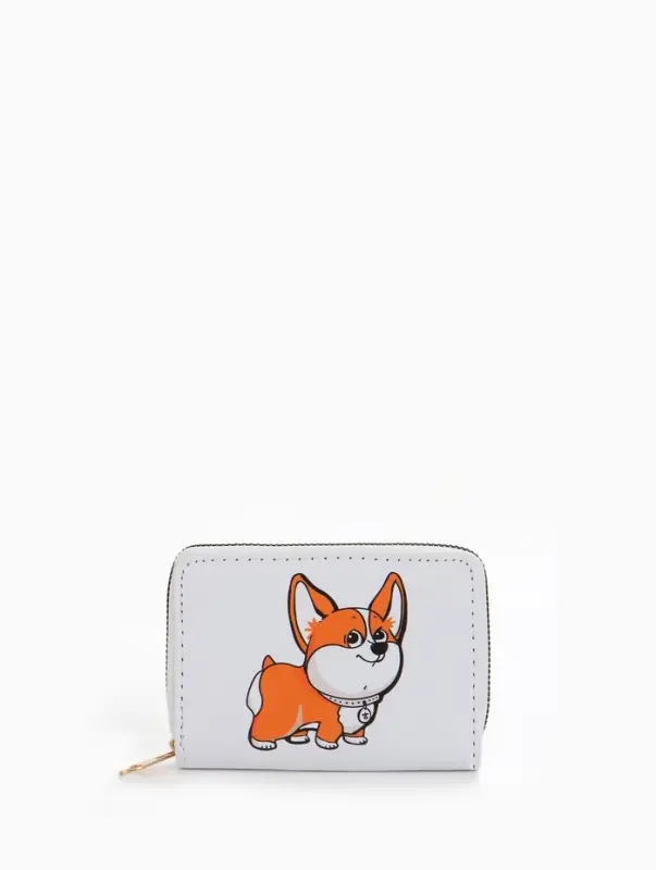Кошелёк детский Выбражулька &laquo;Корги&raquo;, на молнии, белый