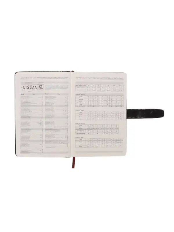 Ежедневник недатированный формат А5, с хлястиком, 128л, линия, пвх, Черный Ежедневник недатированный формат А5, с хлястиком, 128л, линия, пвх, Черный