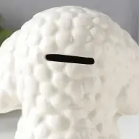 Копилка для денег керамика &laquo;Милый барашек с сердцем&raquo;, белая, 17&times;11&times;15.1 см