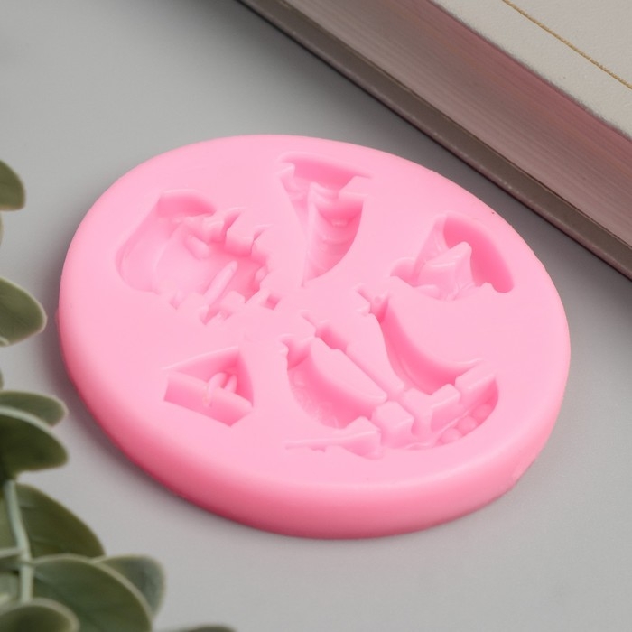 Молд силикон Молд силикон "Корабли" 5 предметов 8х8х1 см