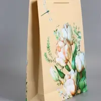 Пакет подарочный "Стрекоза", ламинированный, 33 х 42,5 х 10 см