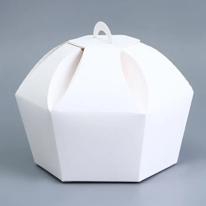 Универсальная подарочная коробка складная, 10&times;10&times;13 см, белая