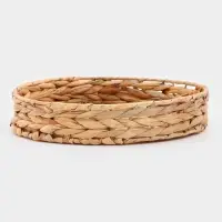 Корзинка для подачи Доляна &laquo;Камыш&raquo;, d=28 см, из соломы