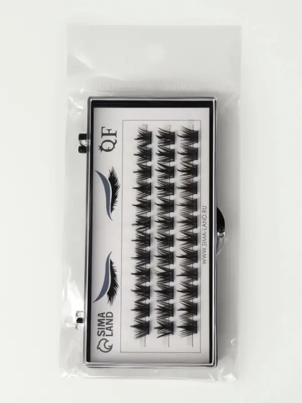 Набор накладных ресниц &laquo;Глаза из аниме&raquo;, пучки, 10, 12, 14 мм, чёрные