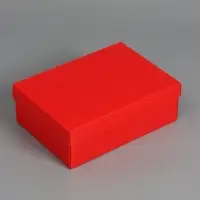 Коробка складная, крышка-дно, красная, 24 х 17 х 8 см