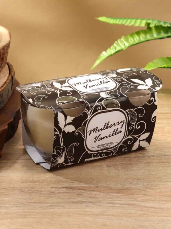 Набор свечей "SCENTED CANDLE" 100 гр, шелковица+ваниль