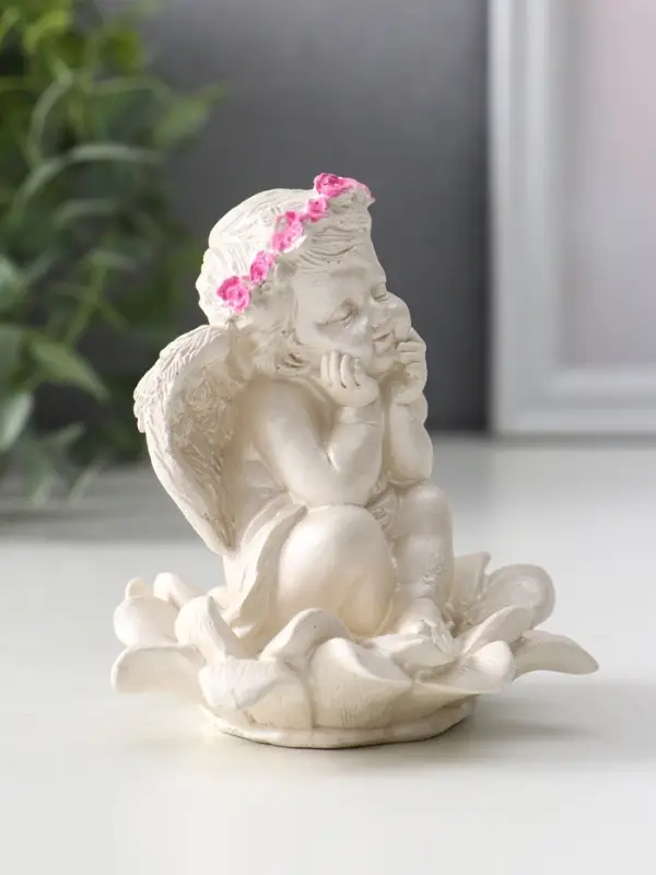 Фигура «Ангел на цветке», 8.5×7.5×7 см, перламутр