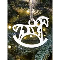 Ёлочные игрушки деревянные в коробке, набор 15 шт.