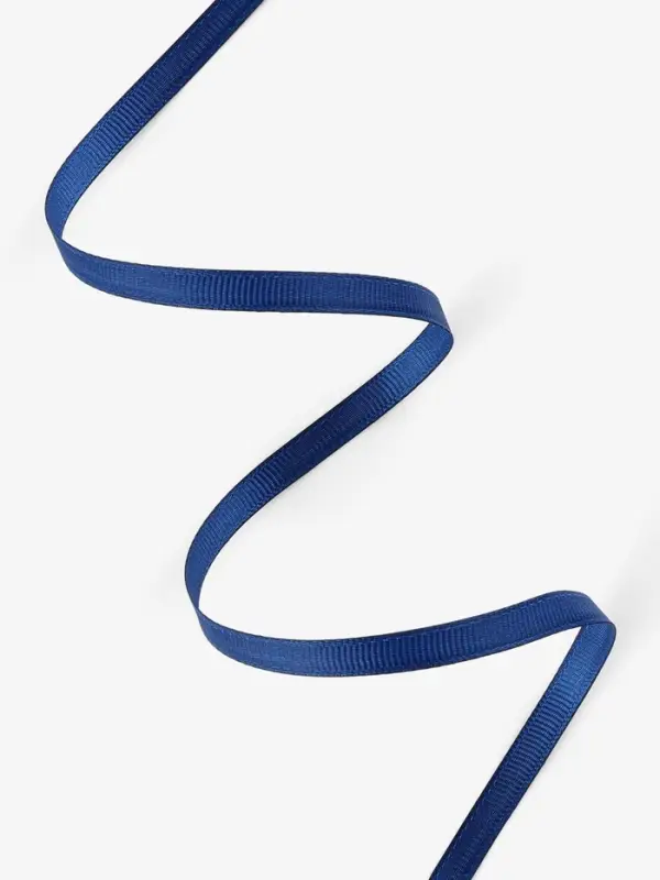 Лента репсовая, 6 мм, 23&plusmn;1 м, тёмно-синяя №38