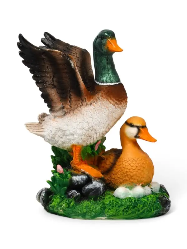 Садовая фигура из полистоуна &laquo;Утка с селезнем&raquo;, 24&times;17&times;35 см