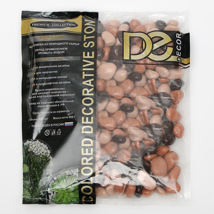 Грунт декоративный галька микс: шоколад-какао-крем-брюле 800г фр. 8-12 мм Грунт декоративный галька микс: шоколад-какао-крем-брюле 800г фр. 8-12 мм