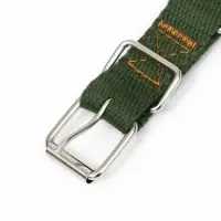 Ошейник брезентовый безразмерный однослойный, 52&times;2 см, тёмно-зелёный