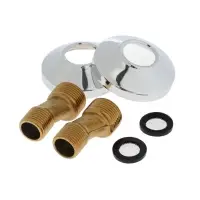 Смеситель для ванны Accoona A7182G, двухрычажный, белый/хром