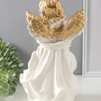 Фигура гипс &laquo;Ангел в платье&raquo;, перламутр, 36&times;19&times;18 см