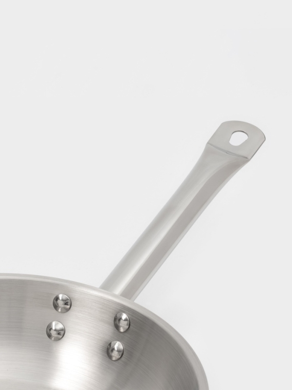 Сковорода d=28 см, h=6 см, толщина стенки 0,6 мм, индукция, дно al+fe+al