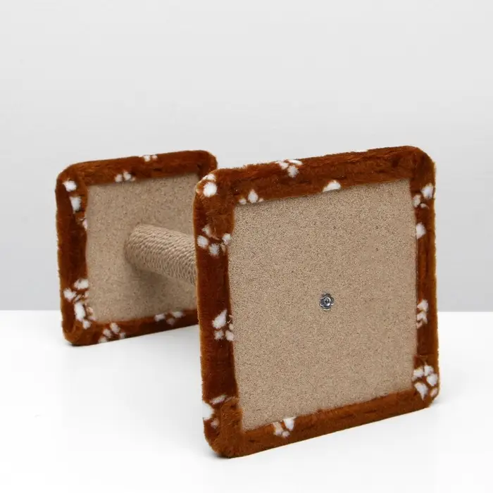 Когтеточка &laquo;Полка&raquo;, 30&times;30&times;40 см, с подставкой, джут, коричневая