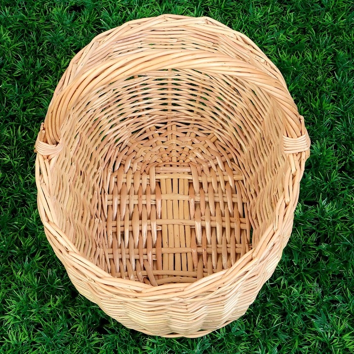 Корзина «Ягодное лукошко», дно:24х16 см, верх: 28х23 см, H=14/27 см, лоза Корзина «Ягодное лукошко», дно:24х16 см, верх: 28х23 см, H=14/27 см, лоза