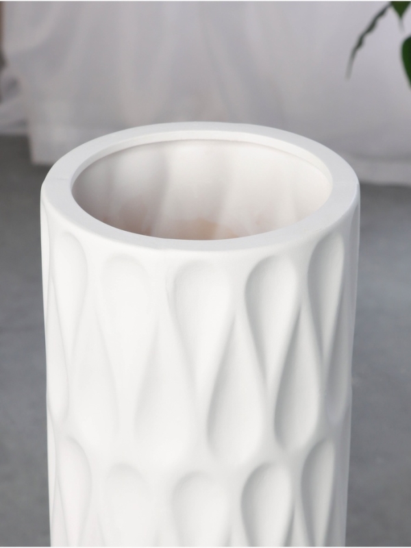 Ваза керамика напольная Ваза керамика напольная "Бруно" 58х15 см, белый