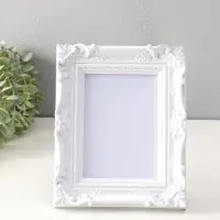 Фоторамка пластик 13х18 см "Узорная" белая 23,5х19 см