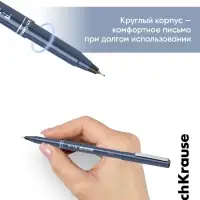 Ручка капиллярная ErichKrause F-15, чёрный стержень, узел 0.6 мм