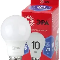 Лампа светодиодная LED 10 Вт 800Лм 6500К груша холодный E27 220-240В LED A60-10W-865-E27 Red Line