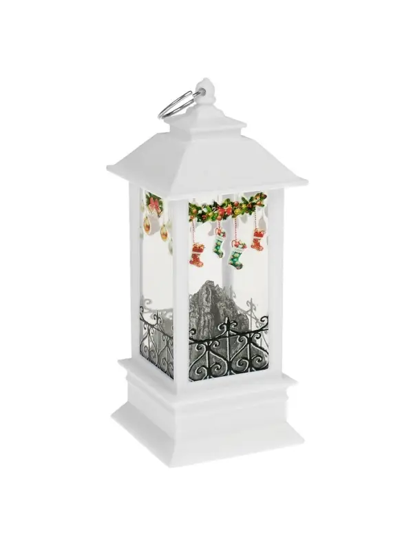 Светодиодная фигура &laquo;Камин с носками&raquo; 5.5&times;13&times;5.5 см, пластик, от батареек AG13&times;3, свечение тёплое белое