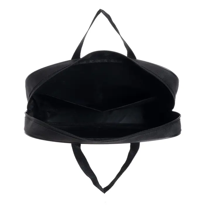 Папка с ручками текстильная А4, 350&times;270&times;70 мм, Calligrata &laquo;Офис&raquo;, внутренний карман, чёрная