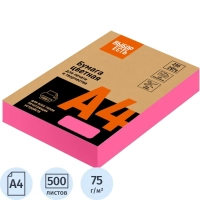 Бумага цветная Выбор есть (А4,75г,малиновый неон) пачка 500л