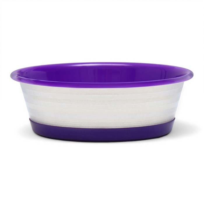 Миска утяжеленная цветная, с силиконовым основанием, 300 мл, фиолетовая Миска утяжеленная цветная, с силиконовым основанием, 300 мл, фиолетовая