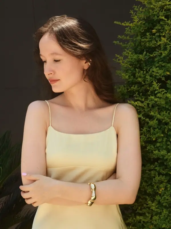 Набор серьга и каффы &laquo;Бублики&raquo;, набор 4 шт. цвет золото