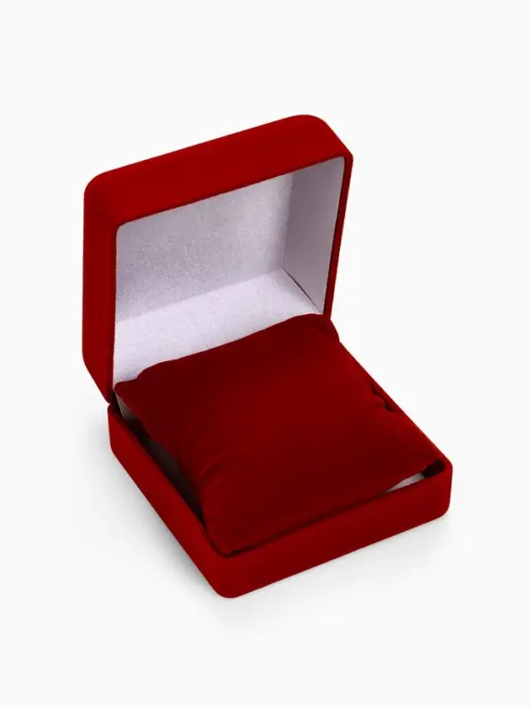 Футляр бархатный под браслет, часы &laquo;Классика&raquo;, 9&times;9.5 см, красный