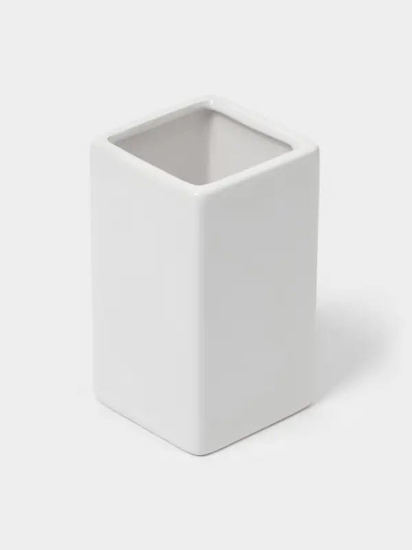 Аксессуары для ванной &laquo;Лодж&raquo;, 3 предмета: мыльница, дозатор для мыла 350 мл, стакан, белые