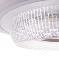 Люстра с ПДУ 1990/1 LED 130Вт 3000-6000К диммер белый 50х50х8 см BayerLux