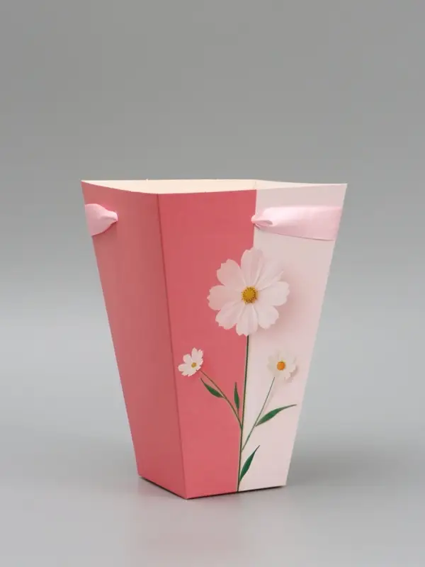 Переноска для цветов на лентах Present, 17 х 25 х 9 см