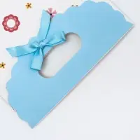 Подарочная коробка - пакет, упаковка с вырубной ручкой, «Летние цветы» , 14×6×21 см