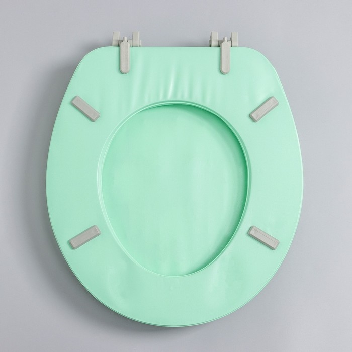 Сиденье для унитаза с крышкой,Росспласт, 43 х 37 см, мягкое, зелёное, МИКС Сиденье для унитаза с крышкой,Росспласт, 43 х 37 см, мягкое, зелёное, МИКС