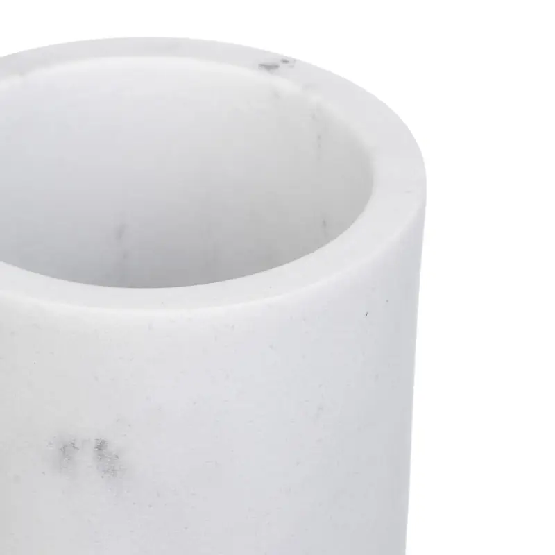 Стакан для ванной комнаты тм VETTA Мрамор, смола (полирезин), бело-серый, 7,5x7,5x10см