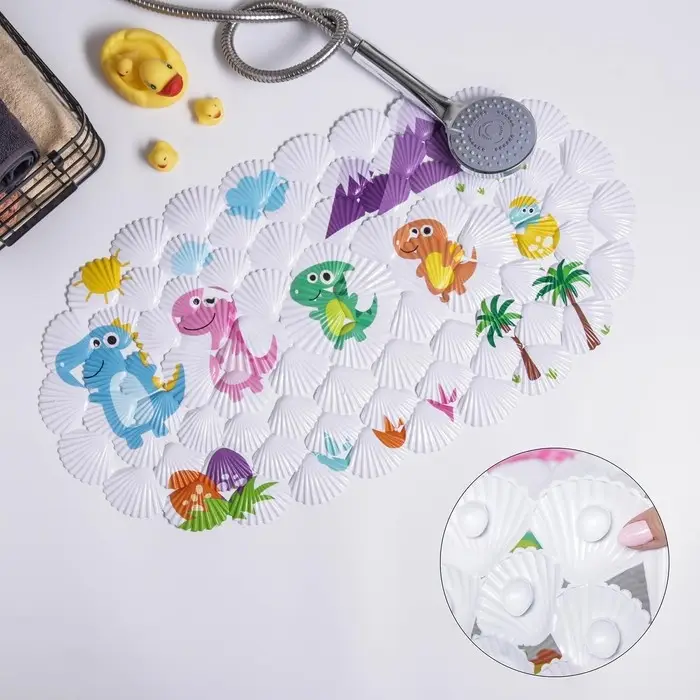 Коврик противоскользящий в ванну на присосках Доляна «Семья», 38×68 см Коврик противоскользящий в ванну на присосках Доляна «Семья», 38×68 см