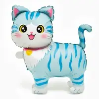 Воздушный шар фольгированный 22" &laquo;Голубая кошка&raquo;, фигура под воздух