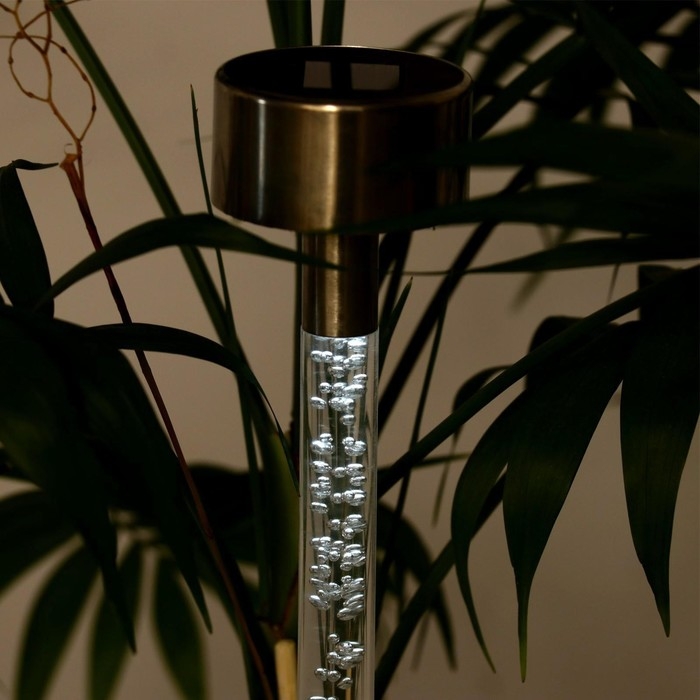 Садовый светильник на солнечной батарее «Пузырьки», 5 × 36 × 5 см, 1 LED, свечение белое Садовый светильник на солнечной батарее «Пузырьки», 5 × 36 × 5 см, 1 LED, свечение белое