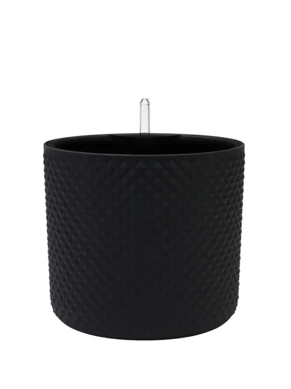 Кашпо для цветов &laquo;Фасет&raquo;, 6.2 л, d=22 см, h=20 см, пластиковое, с автополивом, со вставкой, серое