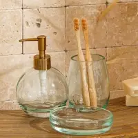 Аксессуары для ванной SL Home, 3 предмета, дозатор, мыльница, стакан