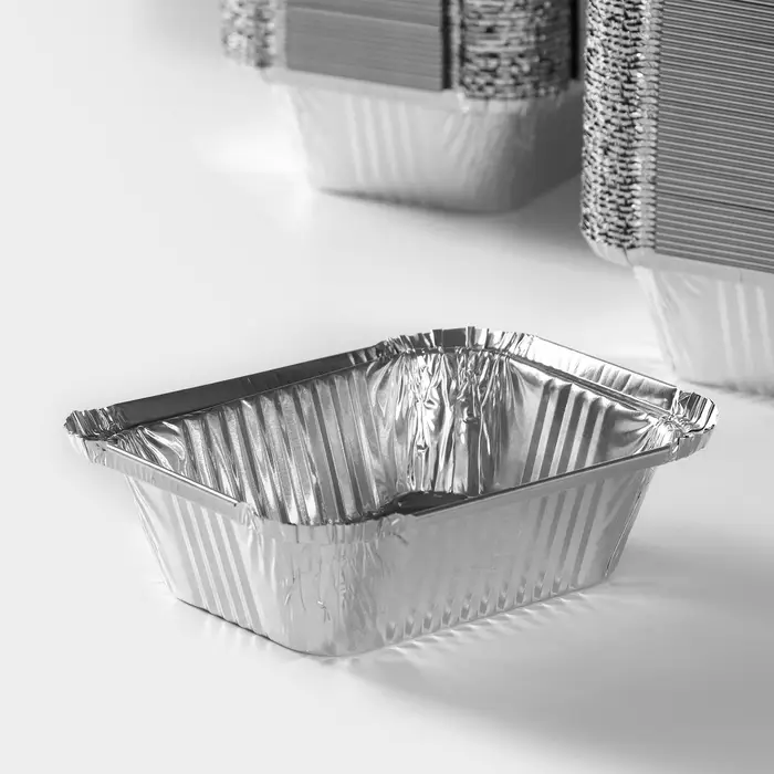 Форма из фольги для выпечки и запекания Доляна, 255 мл, 12×9,5×4 см, 100 шт/уп Форма из фольги для выпечки и запекания Доляна, 255 мл, 12×9,5×4 см, 100 шт/уп