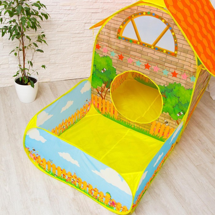 Детский игровой модуль «Домик и сухой бассейн» Детский игровой модуль «Домик и сухой бассейн»