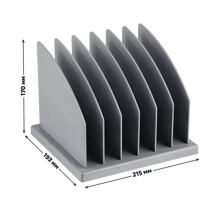 Лоток-сортер для журналов и бумаг сборный, 6 отделений, серый