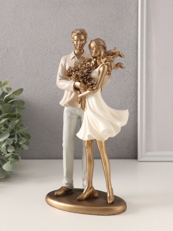 Сувенир полистоун  Сувенир полистоун "Букет для любимой" 12,5х7,5х25,5 см